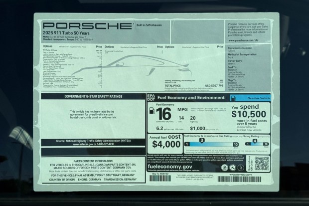 Aetna Blue 2025 Porsche 911 Turbo 50 Years