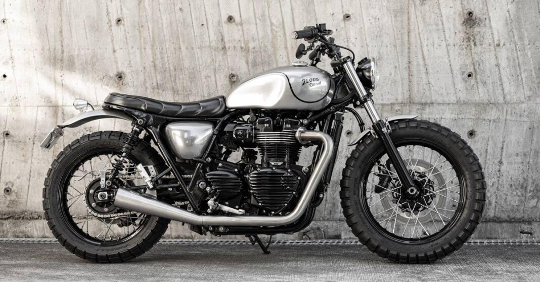 Monochromatic Magic: A Handsome Triumph Street Twin by…