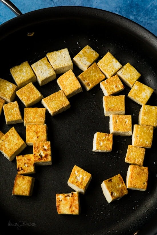 Brown the tofu