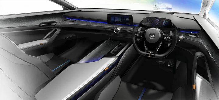 Honda Prelude Interior Design Sketch Render